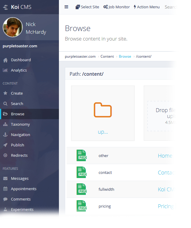 Image of Koi CMS - Content Management System